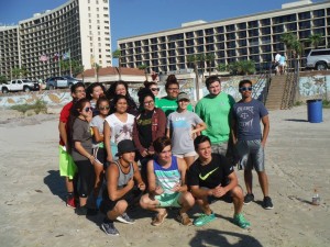 High school students participated in this Galveston Island Beach Clean up